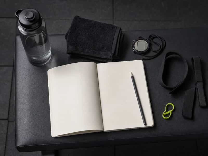 Blank training notebook and unbranded training accessories