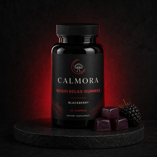 Reishi Relax Gummies - Calm Under Mental Load - 200mg Reishi Per Serving Gummies - 30 Servings, Vegan