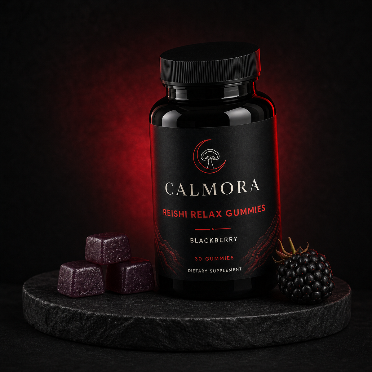 CALMORA Reishi Relax Gummies — lifestyle image
